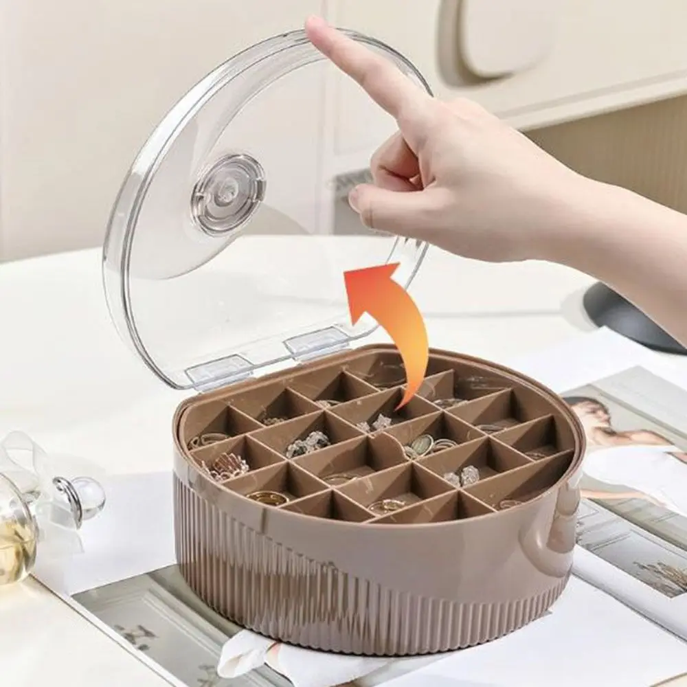Boîte de rangement de bijoux en plastique, grande capacité, anti-poussière, étui de rangement de boucles d'oreilles, boîte d'exposition de bijoux étanche à l'humidité