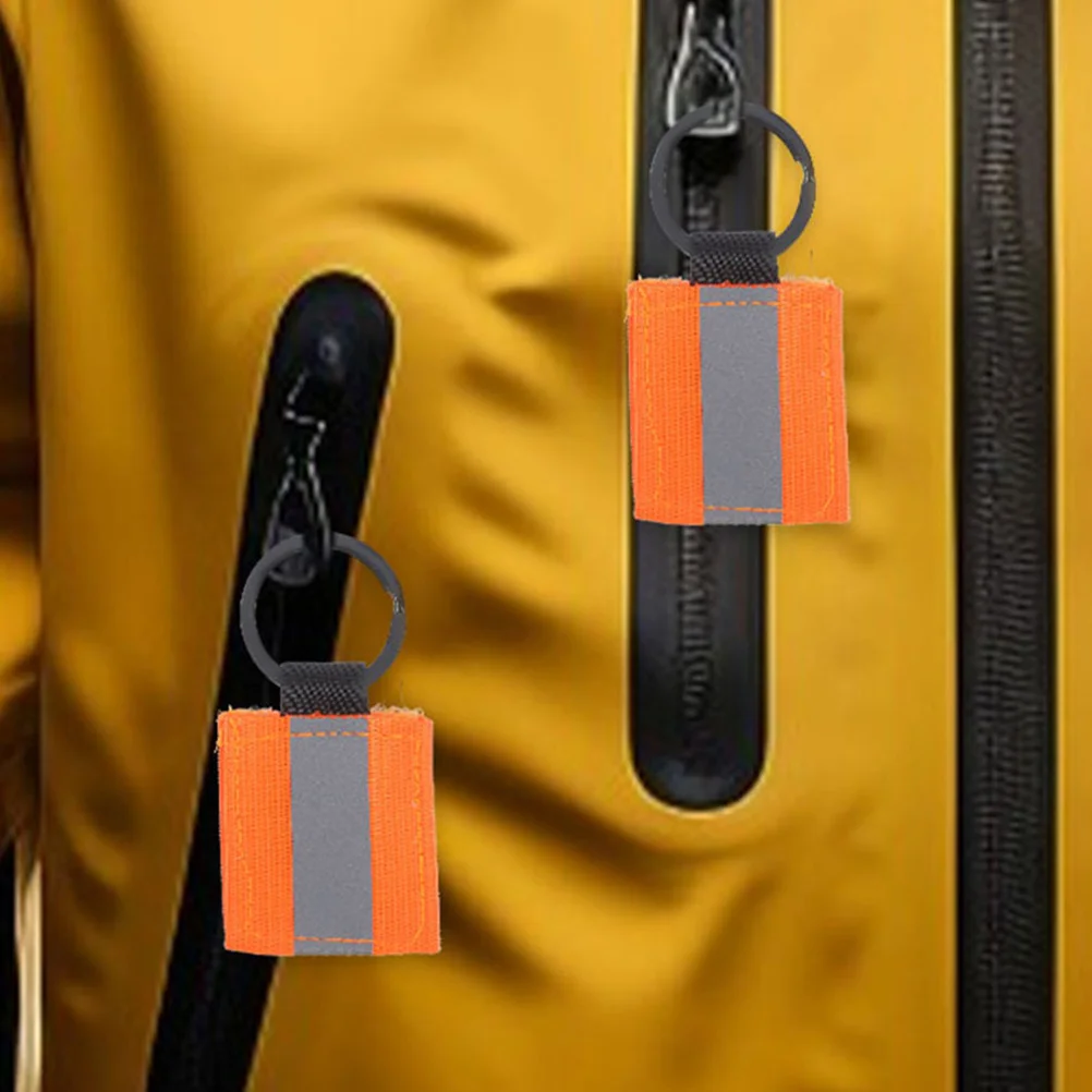 

8Pcs Reflective Keychain Label Double Sided Detachable Safety Gear for Backpack Bags Purses Night Visibility Charm Keyring