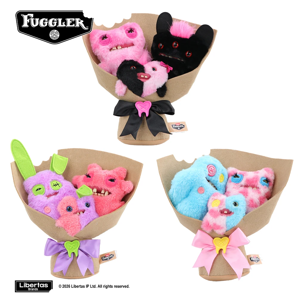 

Fuggler Original Plush Toys FUGG Bouquets Teeth Monster Graduation Flowers Stuffed Peluche Dolls Valentine's Day Gift