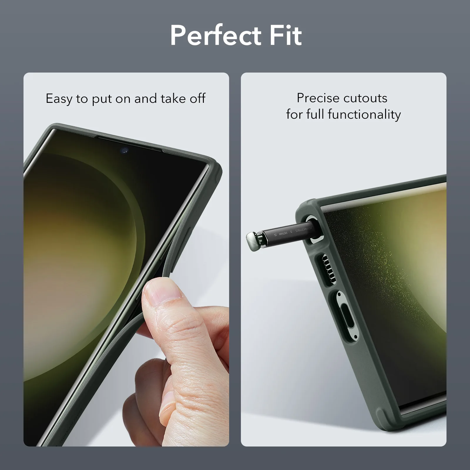 ESR Case for Samsung Galaxy S23 Case for Samsung  S23 Ultra Classic  Hybrid Case With Camera Guard Kickstand for  S23 Plus Cover