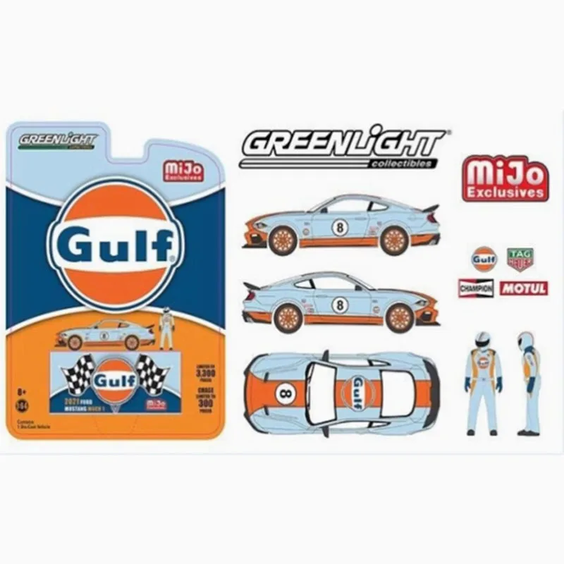 Greenlight 1:64 Schaal 2021 Ford Mustang Mach 1 Met Pop Legering Auto Model Statische Decoratie Verzamelobjecten Cadeau Speelgoed