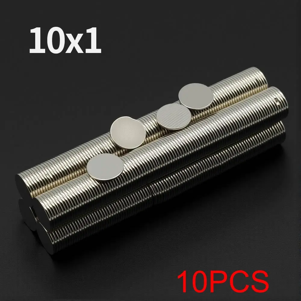 Krachtige Neodymium magneet N35 NdfeB permanente magnetische imanes ronde supersterke koelkastmagneten DIY 10x1 10x2 10x3 10x4 10x5mm