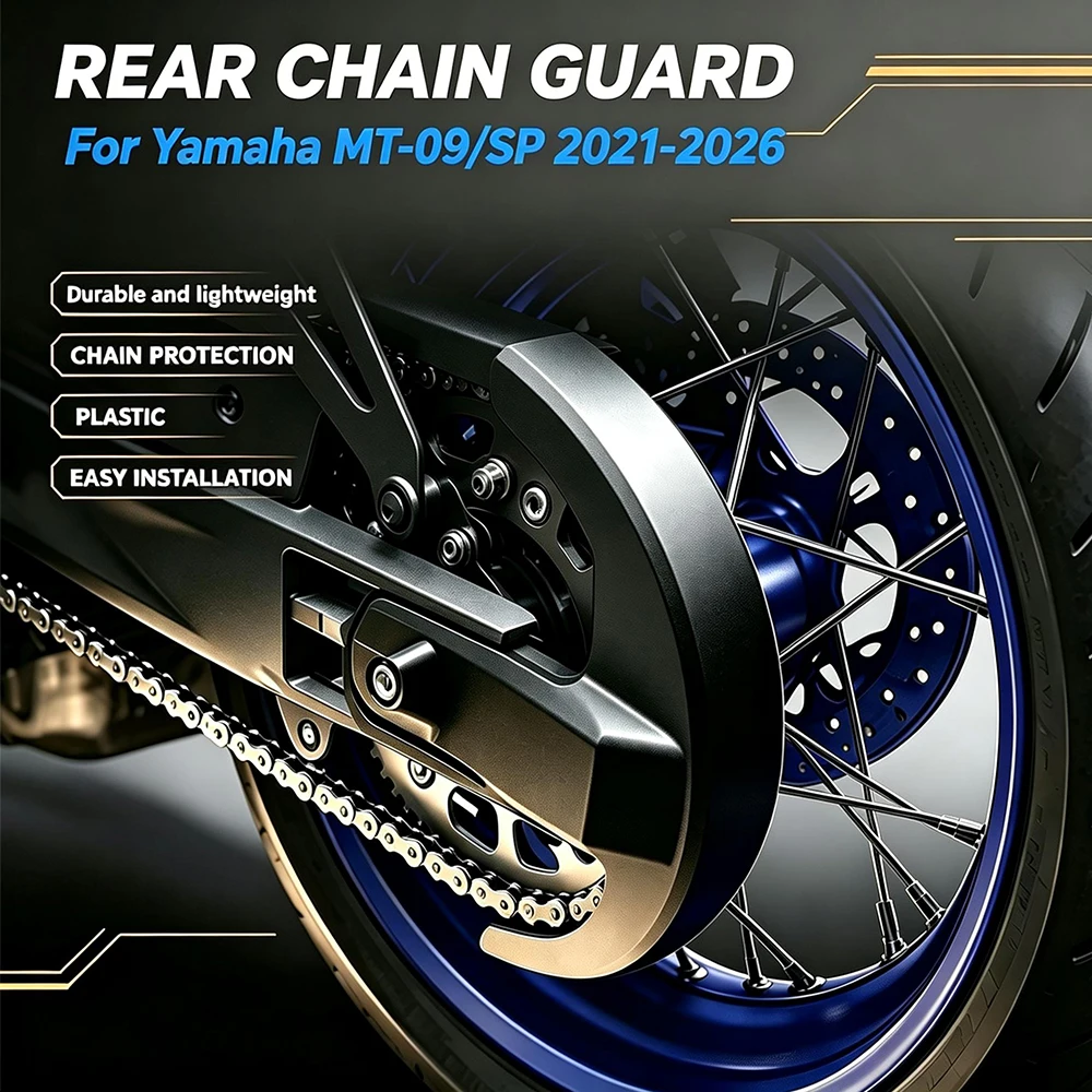 For Yamaha MT-09/SP 2021-2026 Anti-Splash Chain Guard MT 09/SP Plate Chain Guard Cover Rear Wheel Cleaning Fender Protection