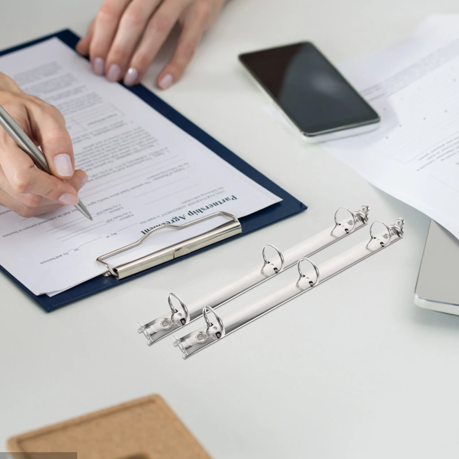 5pcs Metal 3-Ring Binder Mechanism For Loose Leaf Notebook Planner Replacement Binding Spine Combs File Organizer Index Divider