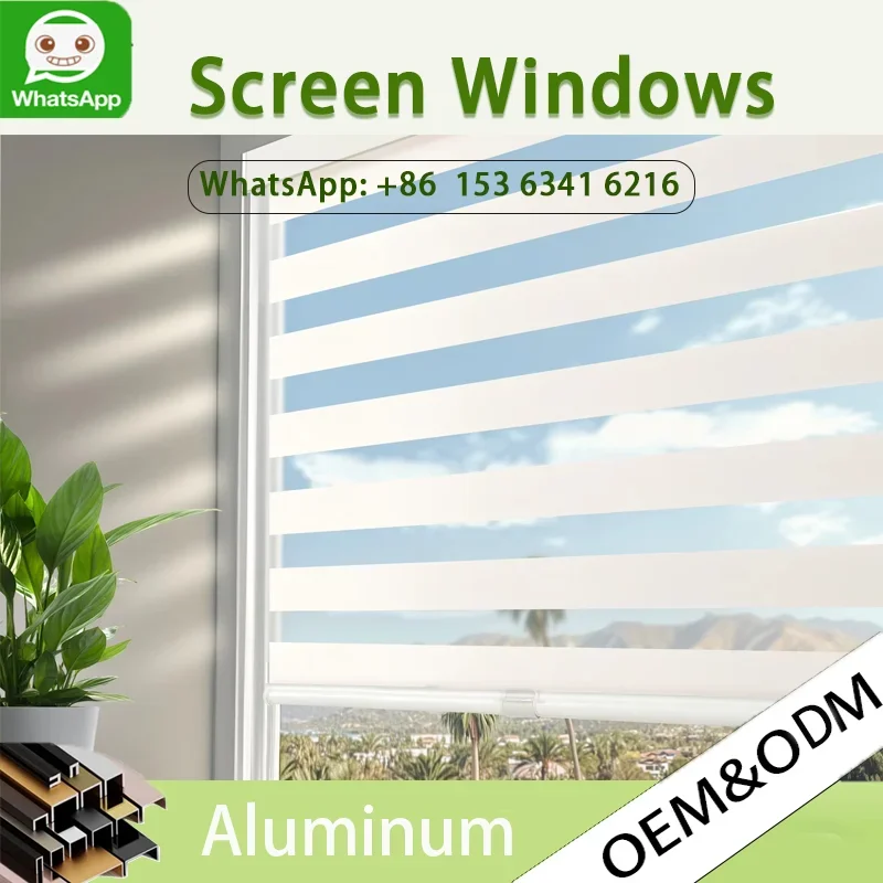 

Hotel double open zebra curtain day and night curtain sun protection zebra sunshade manual automatic zebra curtain