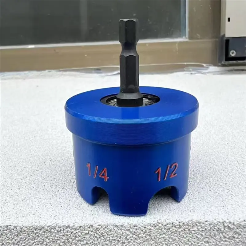 Porcas de fixação de broca com zíper YWDZ com facilidade para ferramentas elétricas de 1/4", 3/8" e 1/2", ferramentas manuais, acessórios azuis