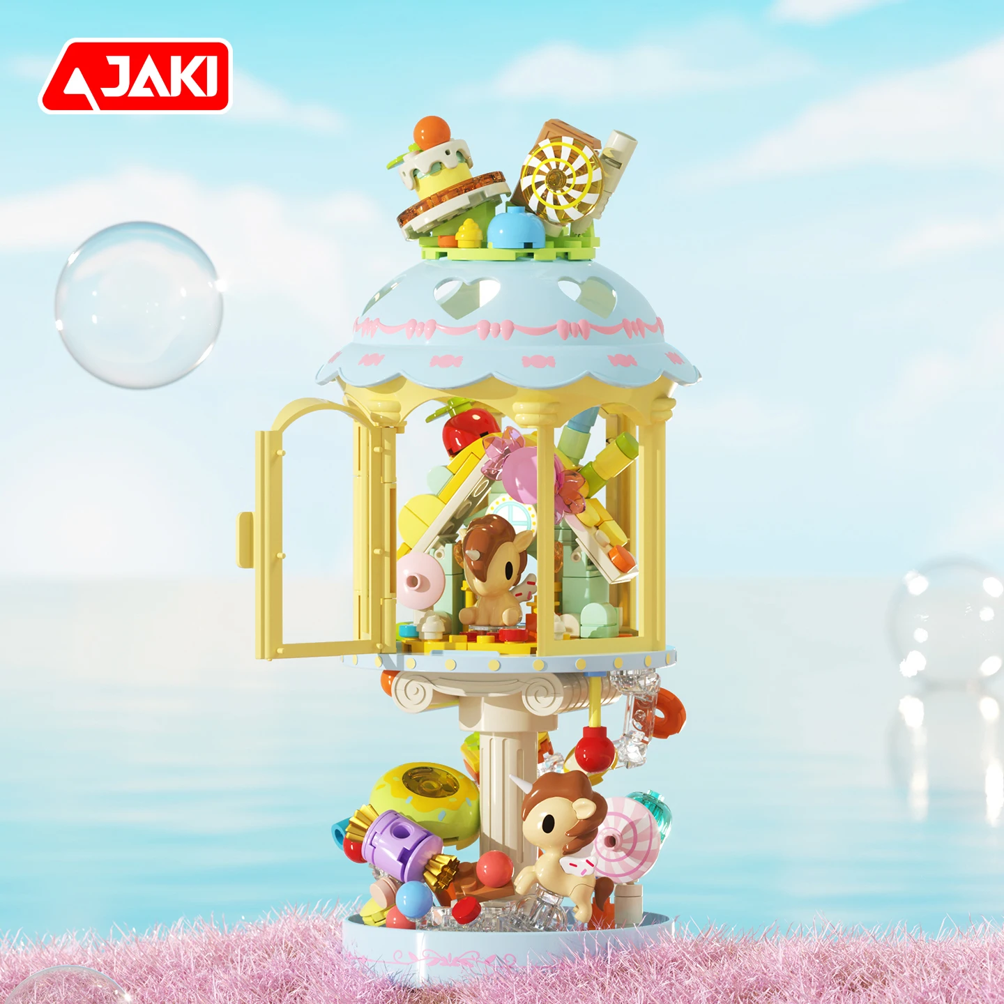 JAKI Forest Castle Lighthouse Building Blocks Set with Light, Night Light, Bedroom Ornament, Model Assembly Toys, Gift for Girls view 5