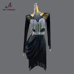 Women Latin Dance Dress Stage Clothes Costume For Girl 2024 Party Fringe Skirt Sport Prom Outfit Female Line Suit Wear Customize