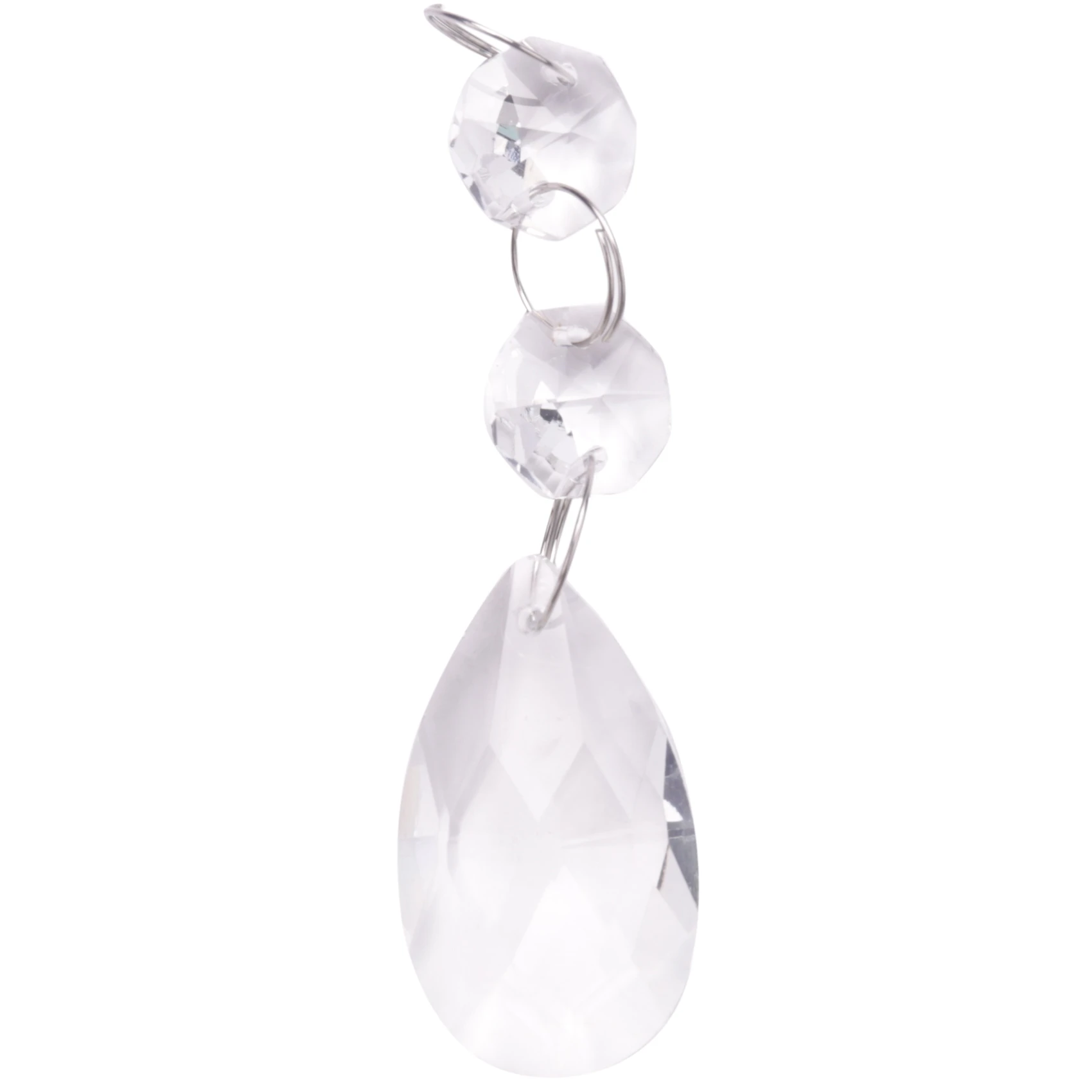 AB06 20Pcs Chandelier Crystals,Clear Teardrop Crystal Chandelier Pendants Parts Beads,Hanging Crystals For Chandeliers(38Mm,Clea