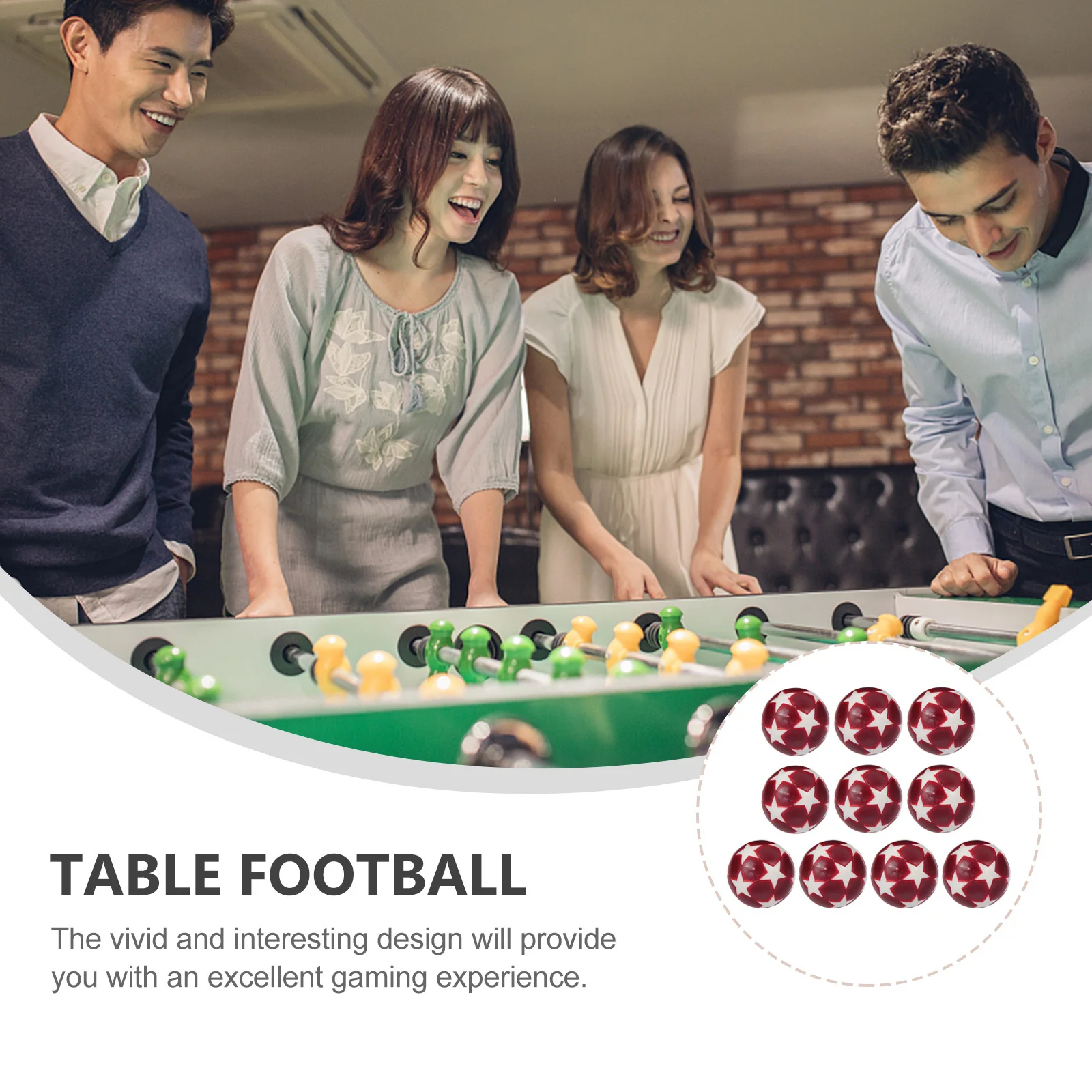 

10Pcs Foosball Machine Accessory Plastic Table Football Replacement Balls for Table Soccer Gameplay Foosball