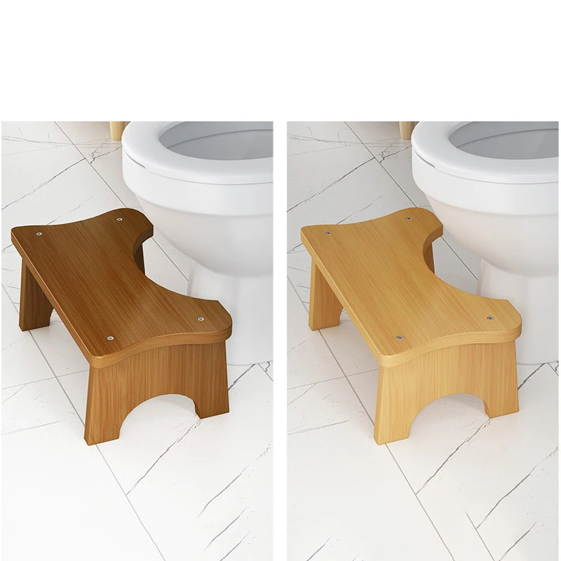 Adultos Anti-slip Foot Seat Rest Helper WC Squatly Foot Stool Training Stand Bamboo Step Stool For Bathroom Kitchen