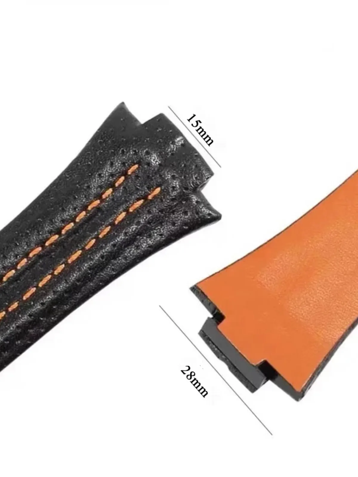 15mm Genuine Leather Watch Straps for Seiko sportura SNL029P2 SNL021P1 SNA595P2 SNL017P1 Watchband Waterproof Sport Bracelet