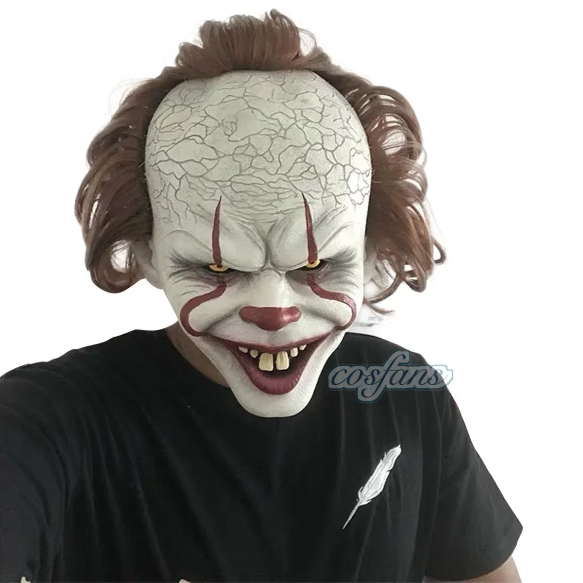 สยองขวัญ Clown Masker คริสต์มาสเล่นคาร์นิวัลเครื่องแต่งกายที่แปลกใหม่ Clown Latex Masker Helm