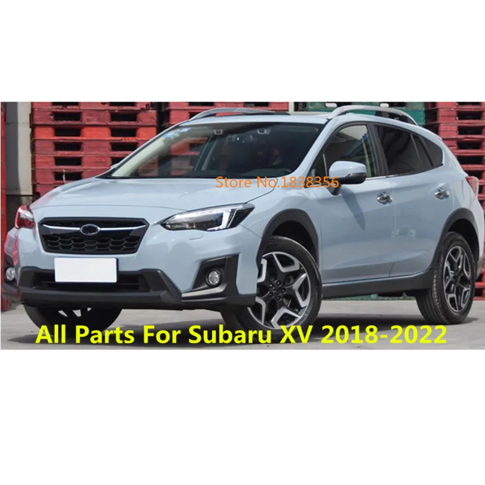 Top Sale For SUBARU XV 2018 2019 2020 2021 2022 Styling Protect Detector ABS Chrome Trim Front Head Grid Grill Grille Panel 2PCs