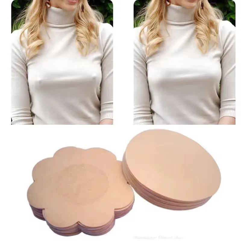 Women\'s Invisible Nipple Pasties Breast Lift Tape Overlays on Bra Stickers Chest One-off Nipple Covers Pads Accessories Sticker