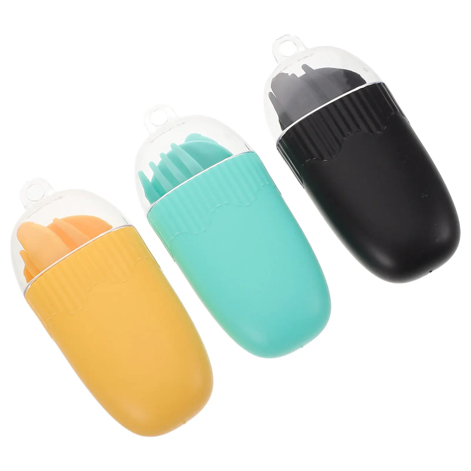 3Sets Portable Utensil Set with Case Lightweight PP Material Fork Spoon Knife Travel Friendly Compact Design for Camping Picnics