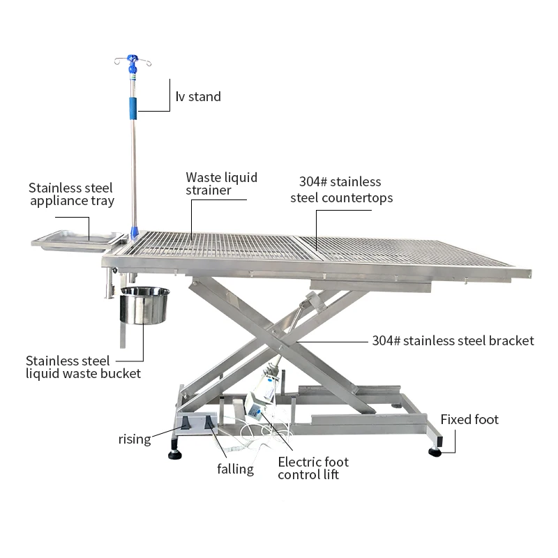 

Vet electric surgery table operation veterinary operating table pet dog cat surgical groom table