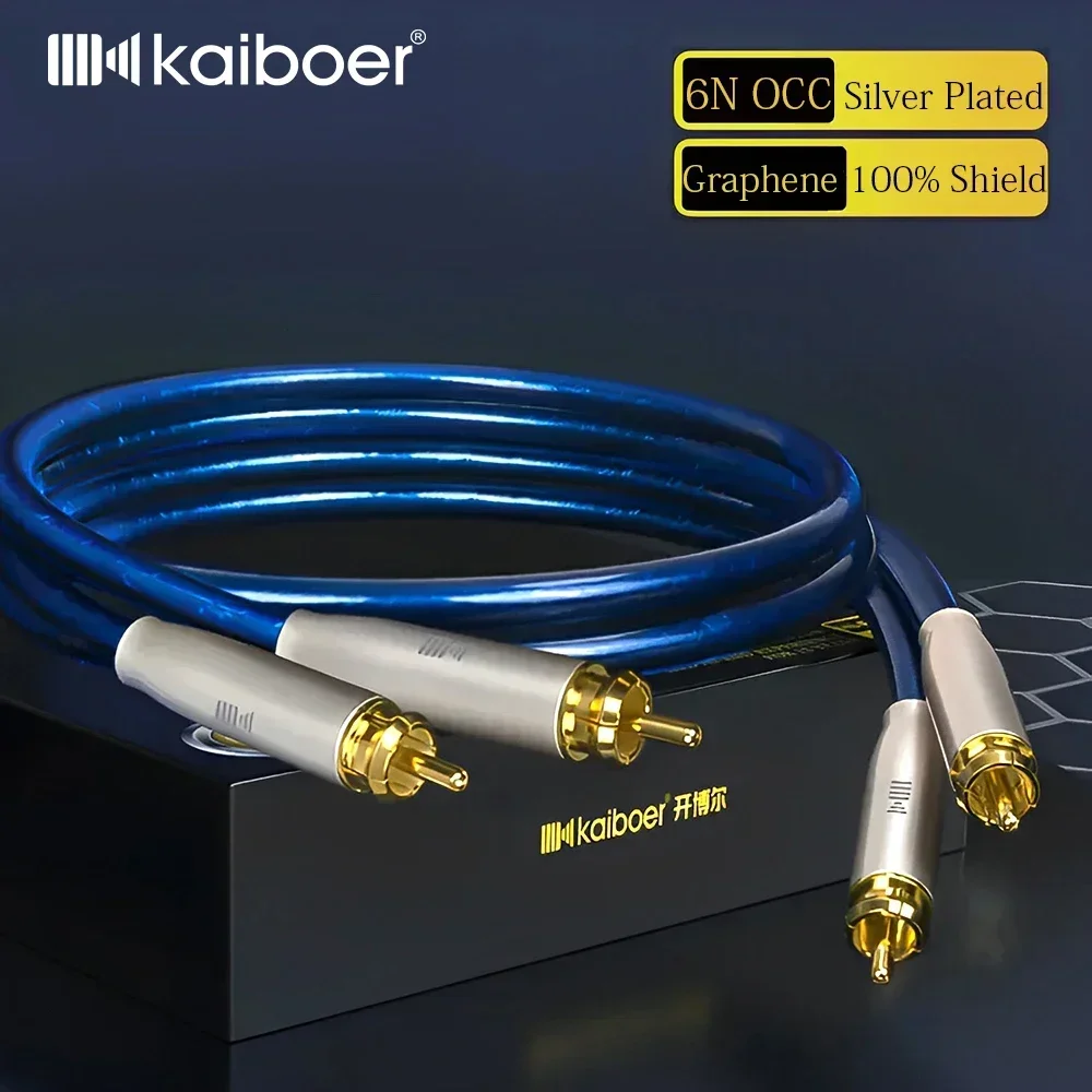 Kaiboer RCA Cable 2RCA Male To 2RCA Male Stereo Audio Cable for Home Theater Amplifier Hi-Fi System Car Audio Speaker