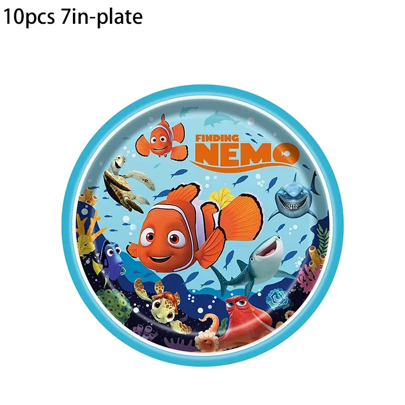 Finding Nemo Geburtstagsparty-Dekorationszubehör Pappteller Becher Servietten Tischdecke Ballon für Kinder Babyparty-Dekorationen – Detail 4