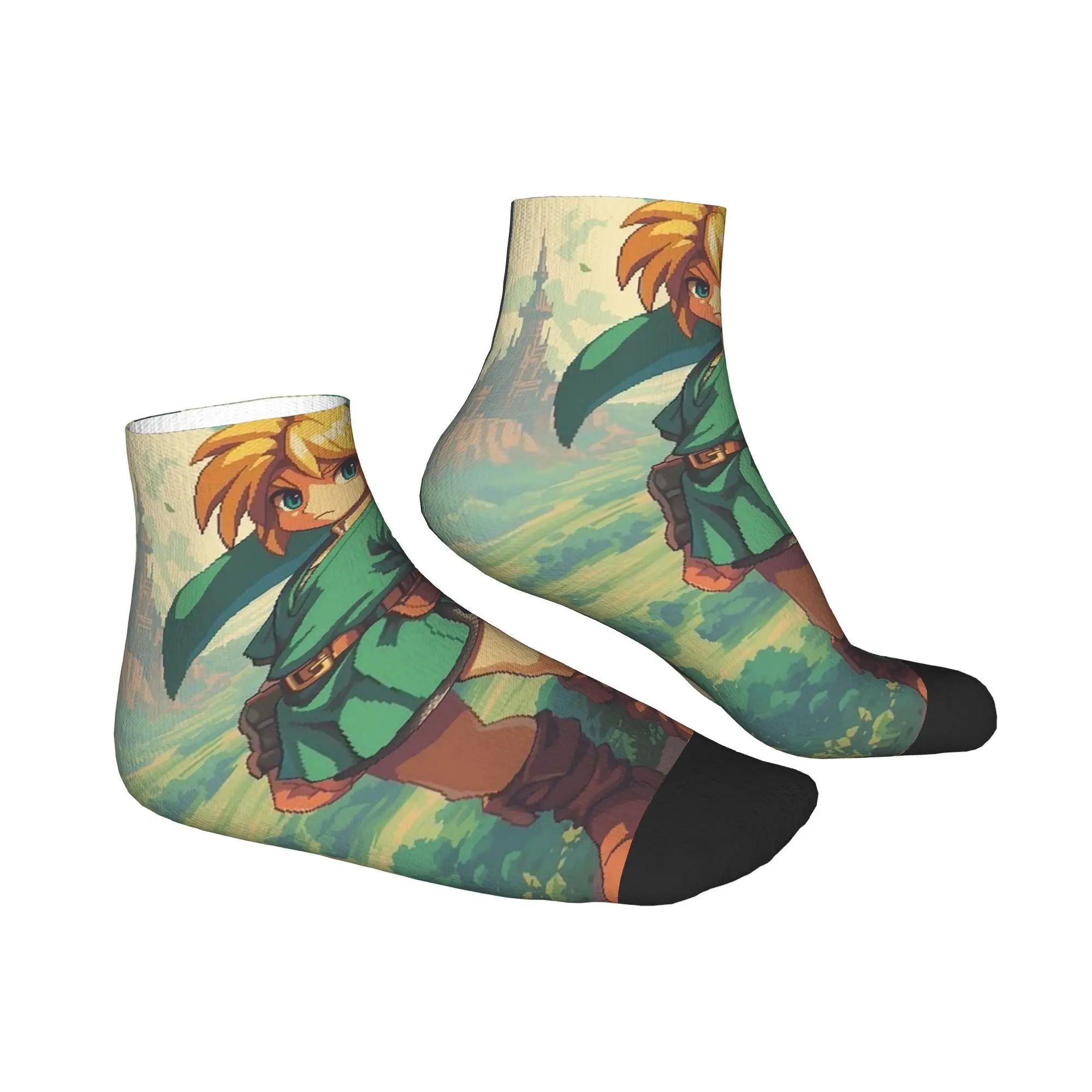 ถุงเท้าการ์ตูน Zelda Link ทุกฤดูกาล สไตล์ฮาราจูกุ คุณภาพสูง ถุงเท้าข้อสั้นลำลอง สำหรับผู้ชายและผู้หญิง ของขวัญคริสต์มาส