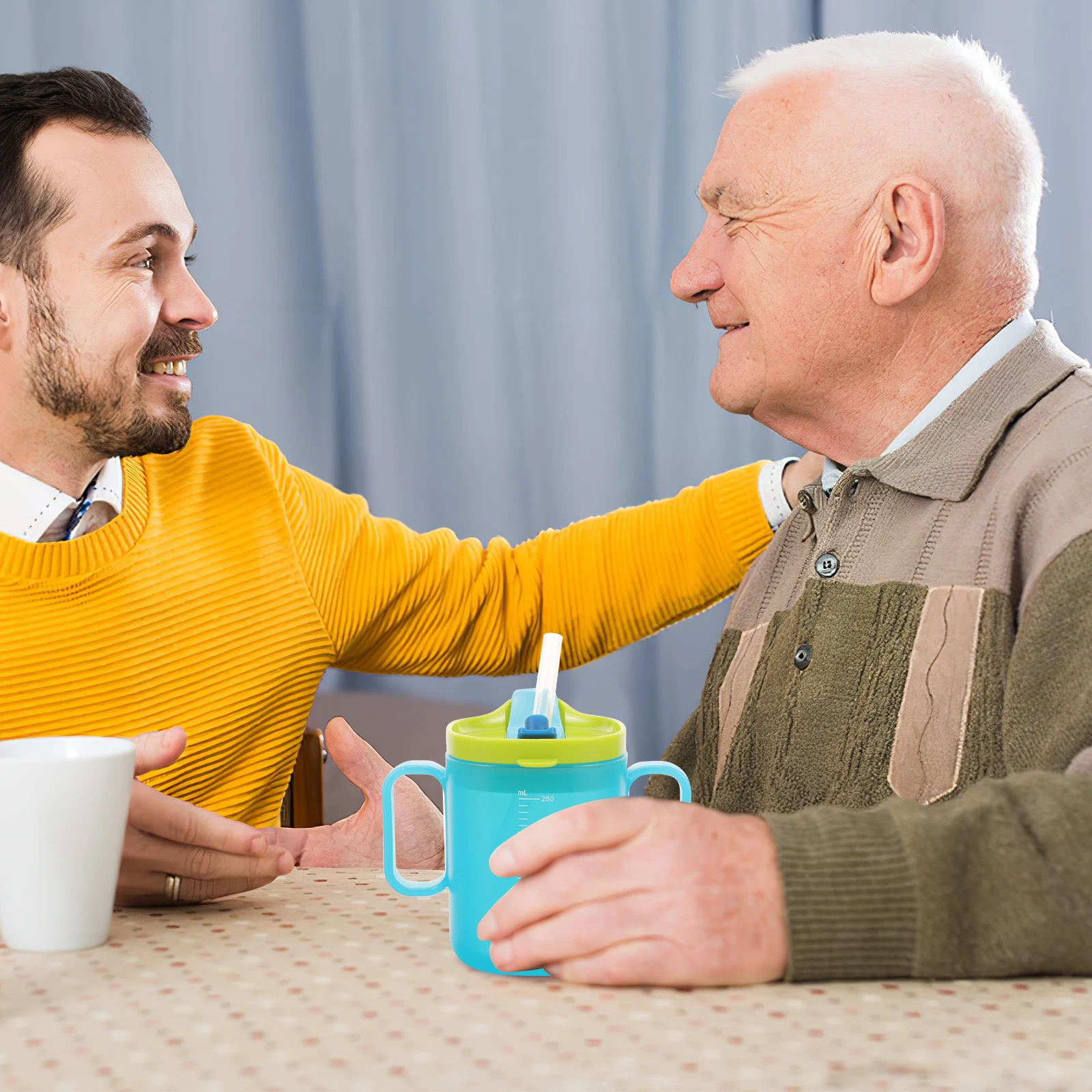 

250Ml Convalescent Feeding Elderly Water Liquid Diet Drinking Mug Spill-Proof Choking-Proof Bedridden Patient Cup Reusable Pp