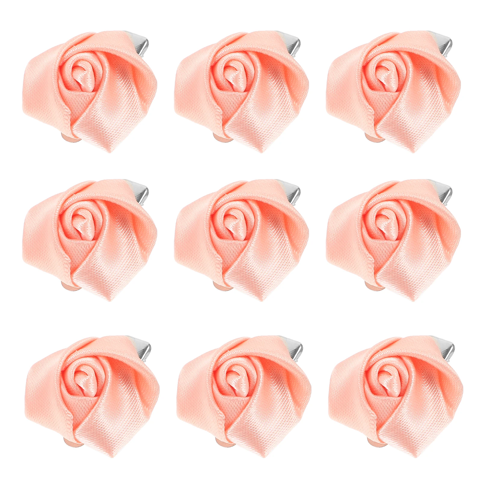

10pcs Rose Women Cute Flower Hairpin Accessories Wedding Birthday Banquet Graduation Lightweight Small Hair Clips For Girls