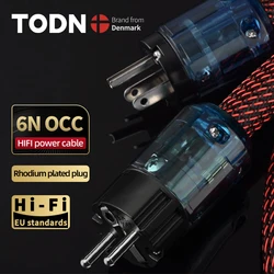 TODN power cable hifi occ audio cable EU/US Vseries Shielded Connecter amplificateur, filtre