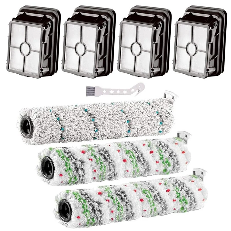 Parts For Bissell Crosswave Cordless Max 2554 2590 2593 2596 Series Vacuum Brush Roll+Pet Brush Roll+Filters