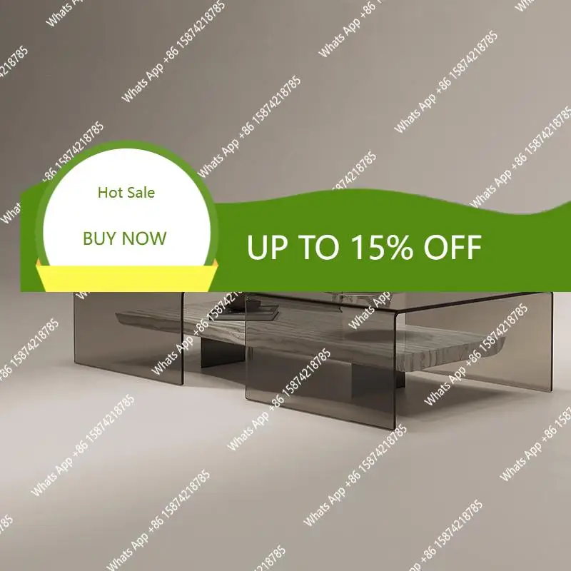 

C69 Calacatta Marble&Glass Coffee Table, Italian Minimalist Design For All Spaces, Heat & Scratch Resistant, Artistic, Customiza