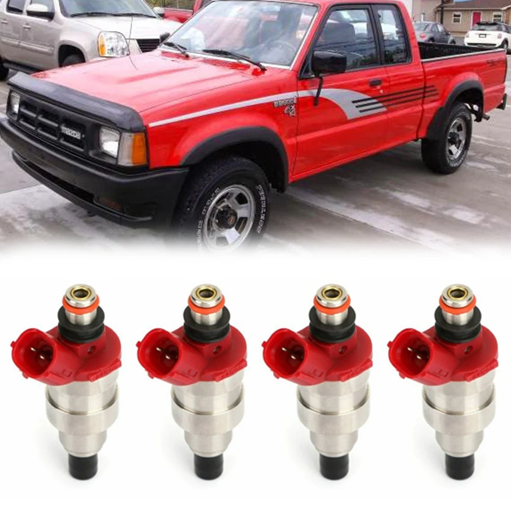 4Pcs Car Fuel Injector Nozzle G60913250 for 1990-1994 Mazda B2600 2.6L-L4 Engine Nozzle Injection