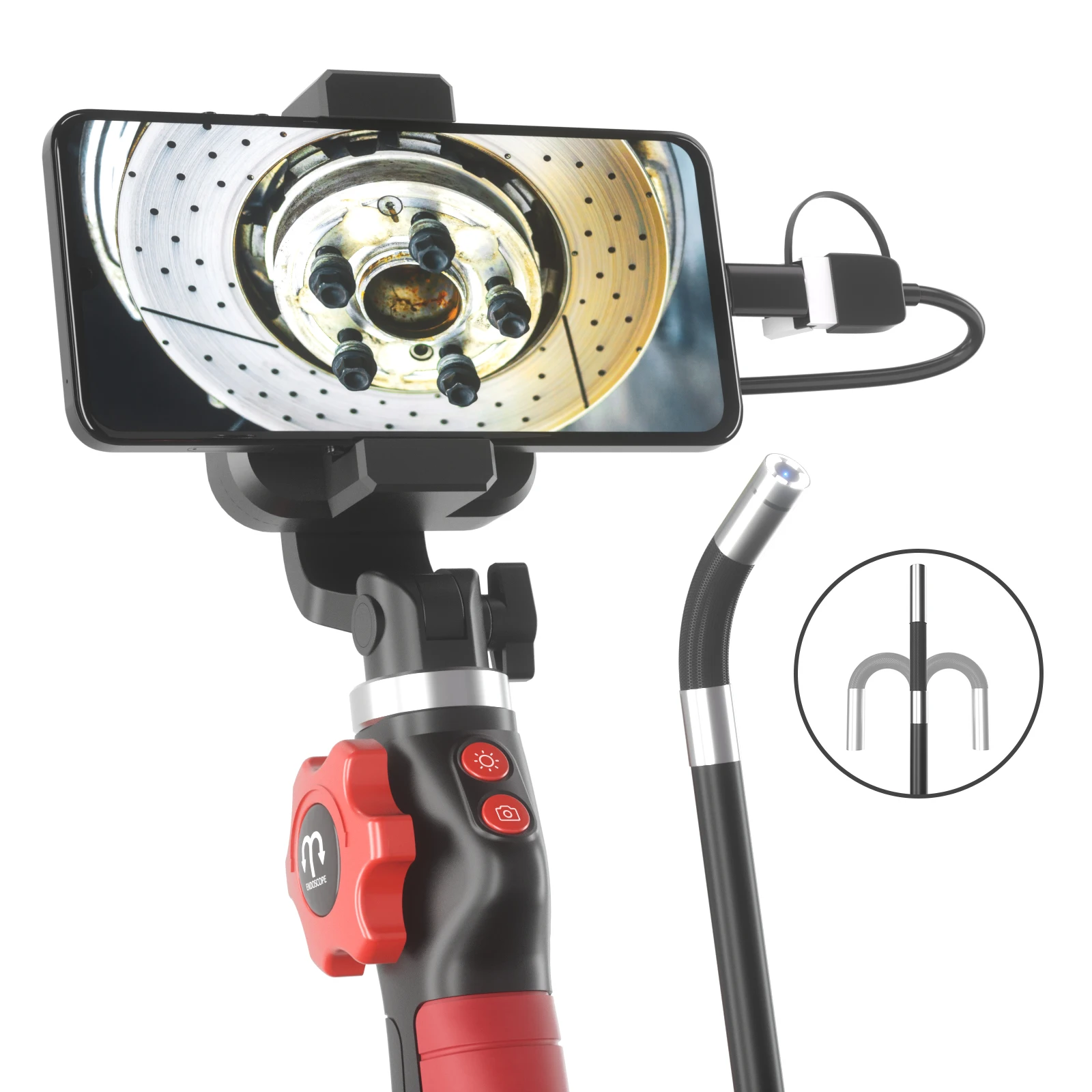 

2MP 1080P 3,9 мм 3в1 USB/WIFI 2-стороннее шарнирное управление с вращением на 180 градусов промышленный эндоскоп инспекционный микроскоп камера