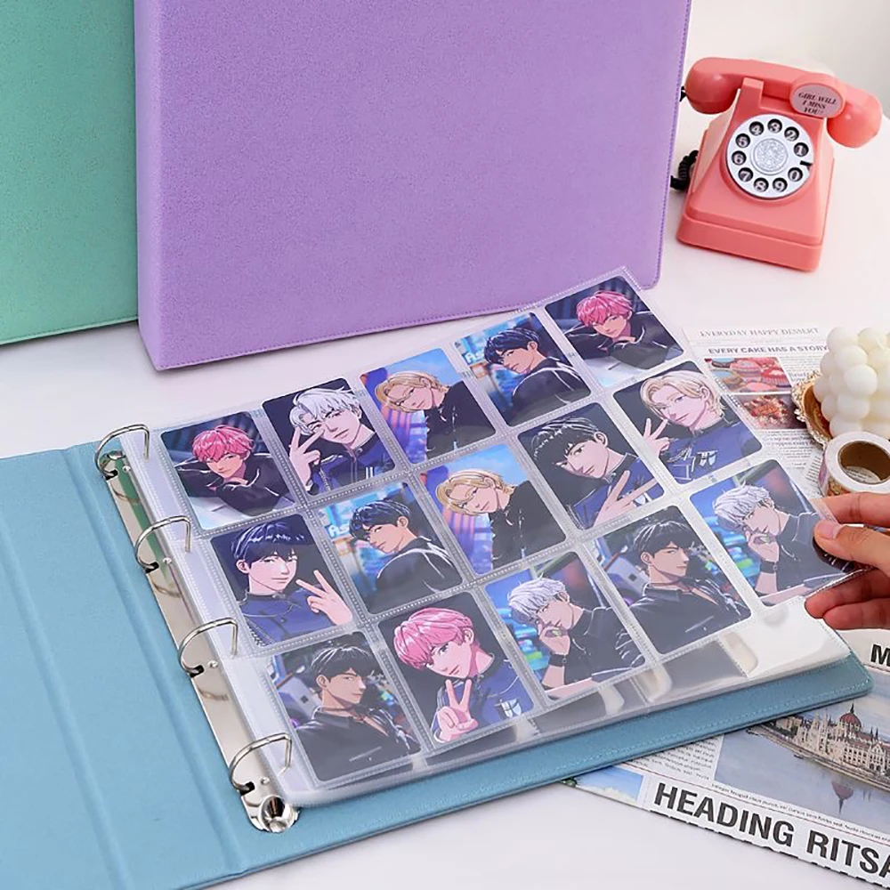 13/15 Grid Card Binder Kpop Photocard Holder Large Capacity Photo Album Glitter Idol Card Collection Book for Polaroid Mini Card