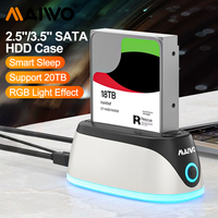 MAIWO RGB Hard Drive Docking Station USB 3.0 to SATA SSD HDD Case Base for 2.5/3.5 inch SATA HDD/SSD Support 18TB Capacity UASP