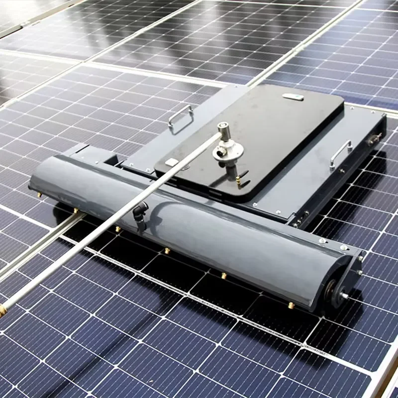 Remote Control Photovoltaic Panel Cleaning Robot Automatic Crawler System for Solar Module Maintenance Efficient Dust Removal