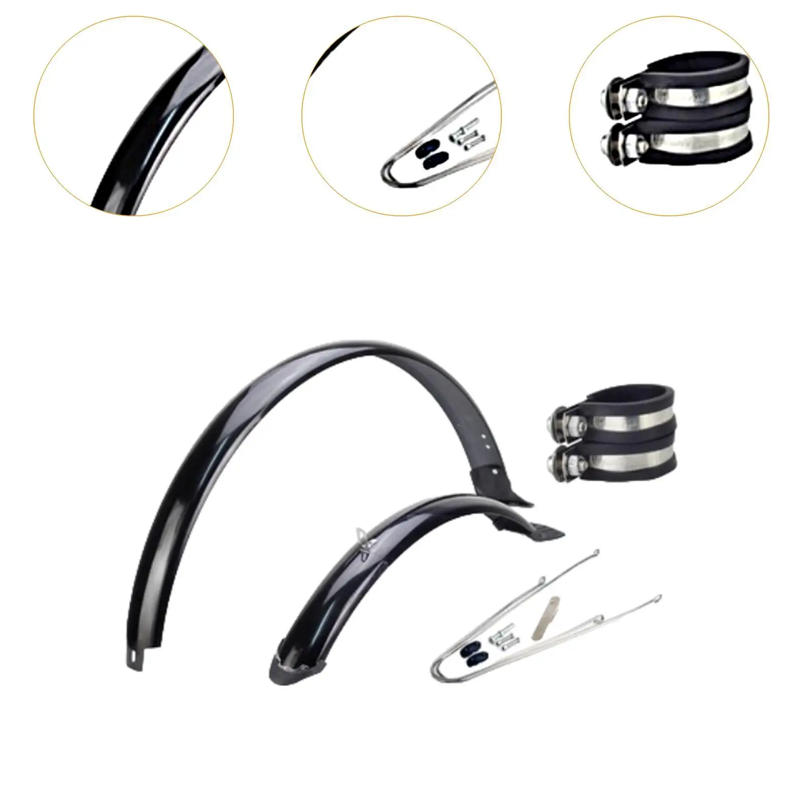 Mountain Bike Front and Rear Mudguard Set Waterproof Fenders for Road Bicycle Tire 29 Inch Wheel Mountain Bike Front and Rear Mudguard Set Waterproof Fenders for Road Bicycle Tire 29 Inch Wheel