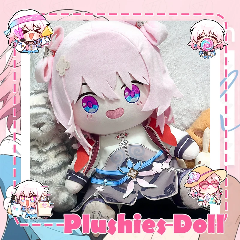 ゲーム Honkai スターレール 3月7日 ぬいぐるみ 綿入り 座りおもちゃ ぬいぐるみ ソフト アニメ ロール ハグ枕 フィギュア 40cm 大