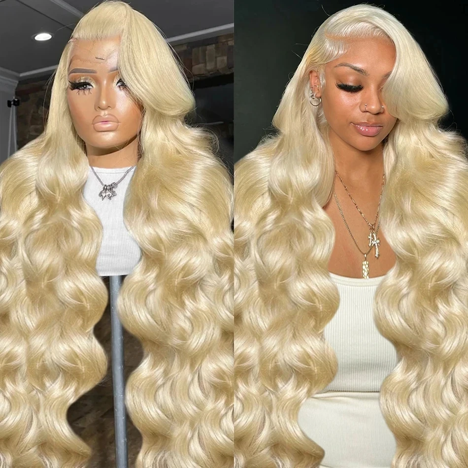 

13x4 Blonde Lace Front Wig Body Wave Human Hair 613 Hd Lace Frontal Wig Pre Plucked With Baby Hair for Women 38 Inch Long Hair