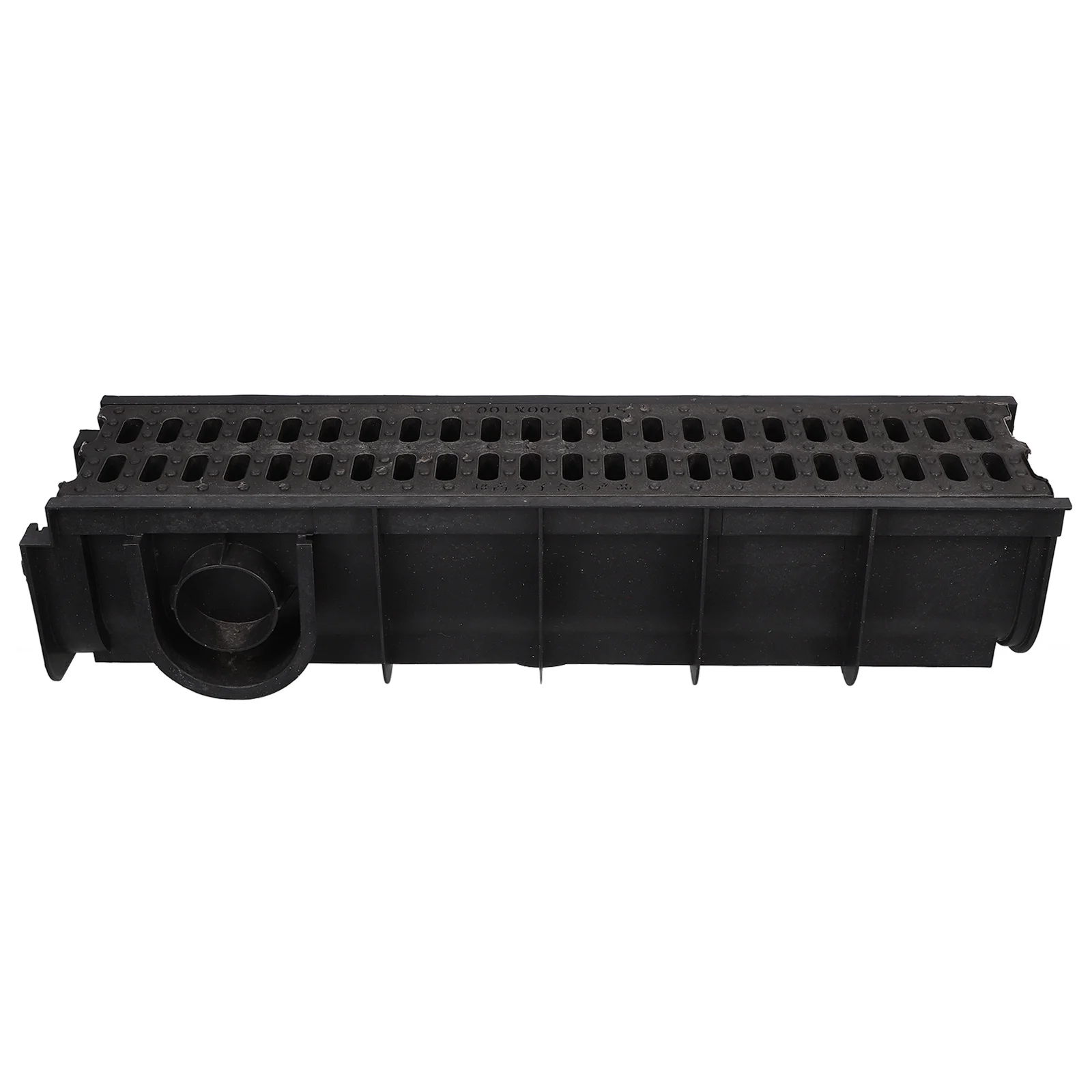 Saluran Drainase HDPE Bentuk U 20.44x4.91 Inci, Saluran Plastik untuk Drainase Luar Ruangan, Patio, Garasi, Jalan Masuk, Saluran Drainase HDPE