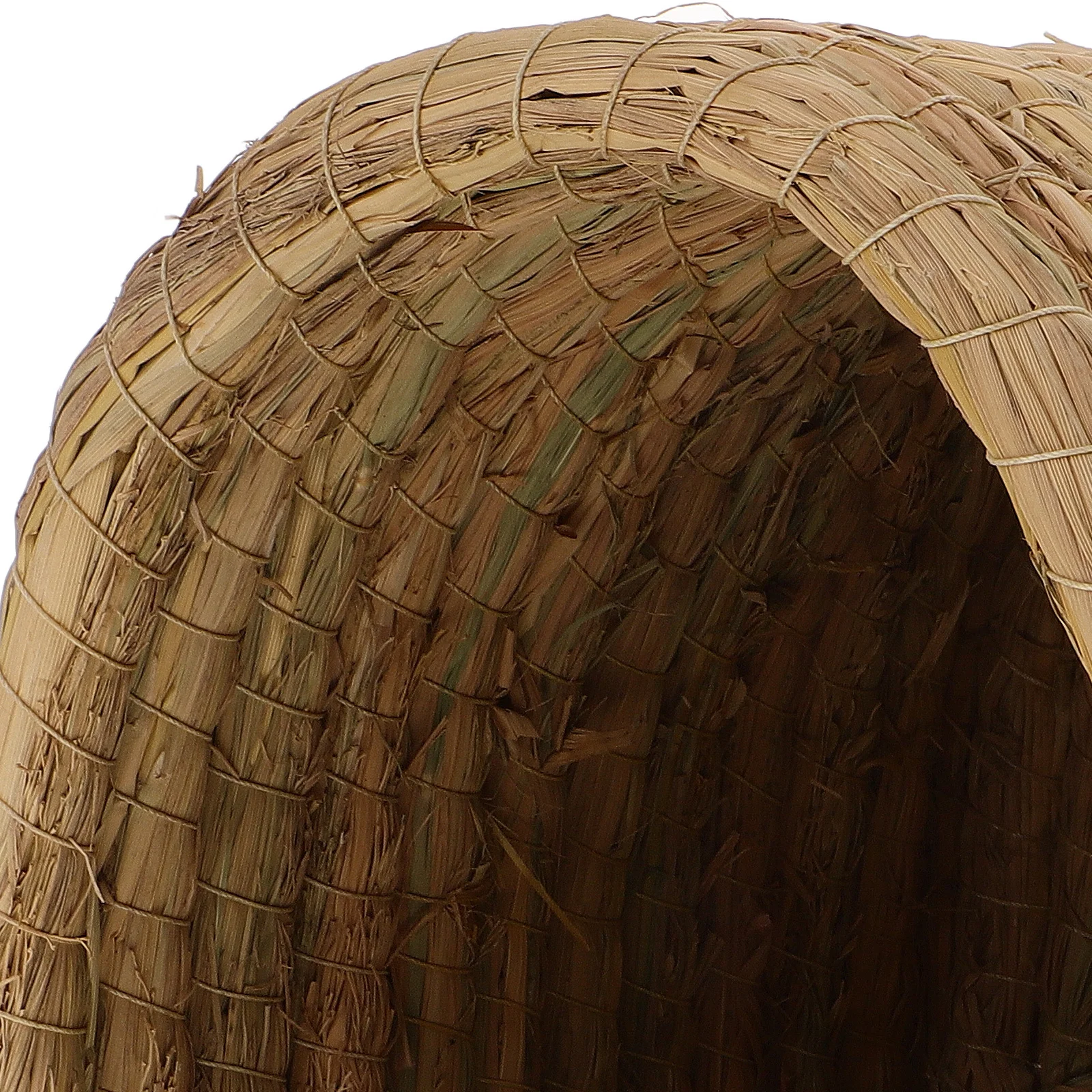 

Grass Woven Pet Nest Straw Semienclosed Chicken Sleeping Bed Laying For Small Animals Bunny Hamster Coop Cage