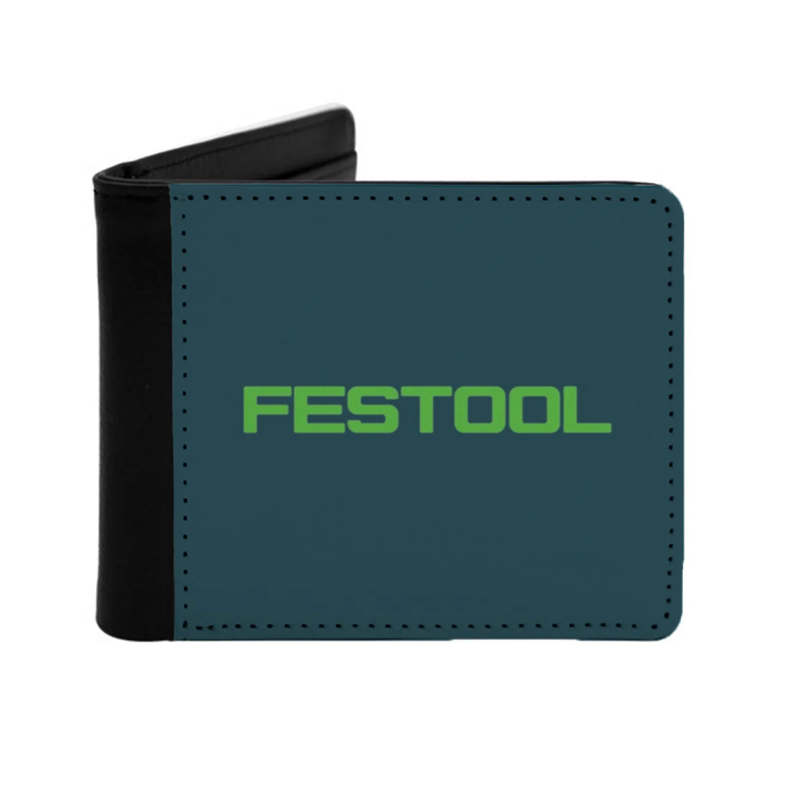 Power Tools Festool Logo Green Men Leather Wallet Credit Card/Id Holders Inserts Money Bag Male Short Purses Hard Hat Local Non