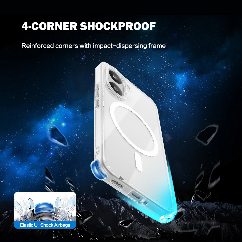 Für Poco X8 Pro Hülle Magnetische Hartschale TPU+PC Transparente Sturzsichere Handyhülle für Poco X8 Pro – Detail 3