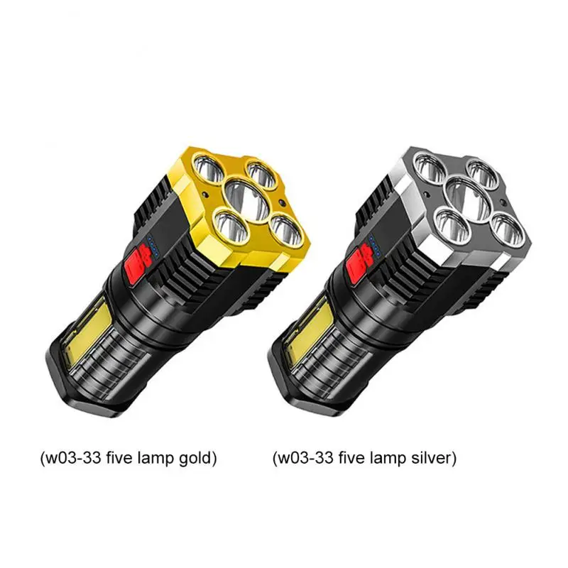 

Outdoor Adventure Flashlight High Quality Led Usb Charging 4-speed Dimming 18650 Battery Camping Hand Lamp Outdoor Flashlight