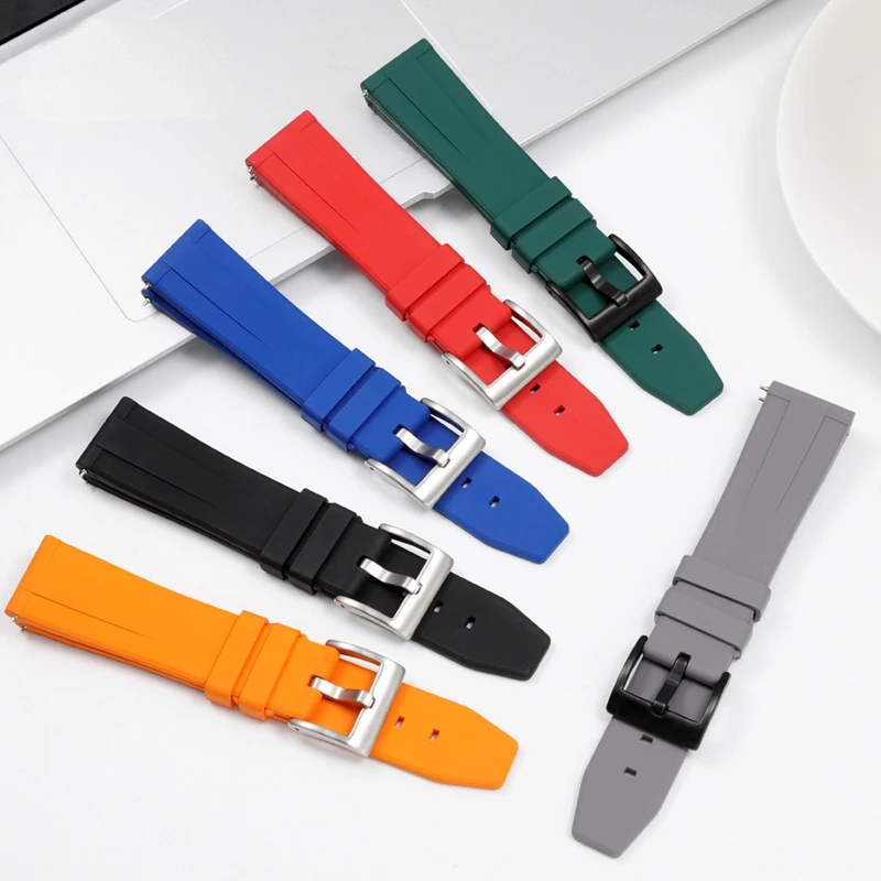 Non-Dust Silicone Watch Strap for Rolex Black Green Blue Water Ghost Daytona Yacht Famous Log Waterproof Sweat-Proof Watchband