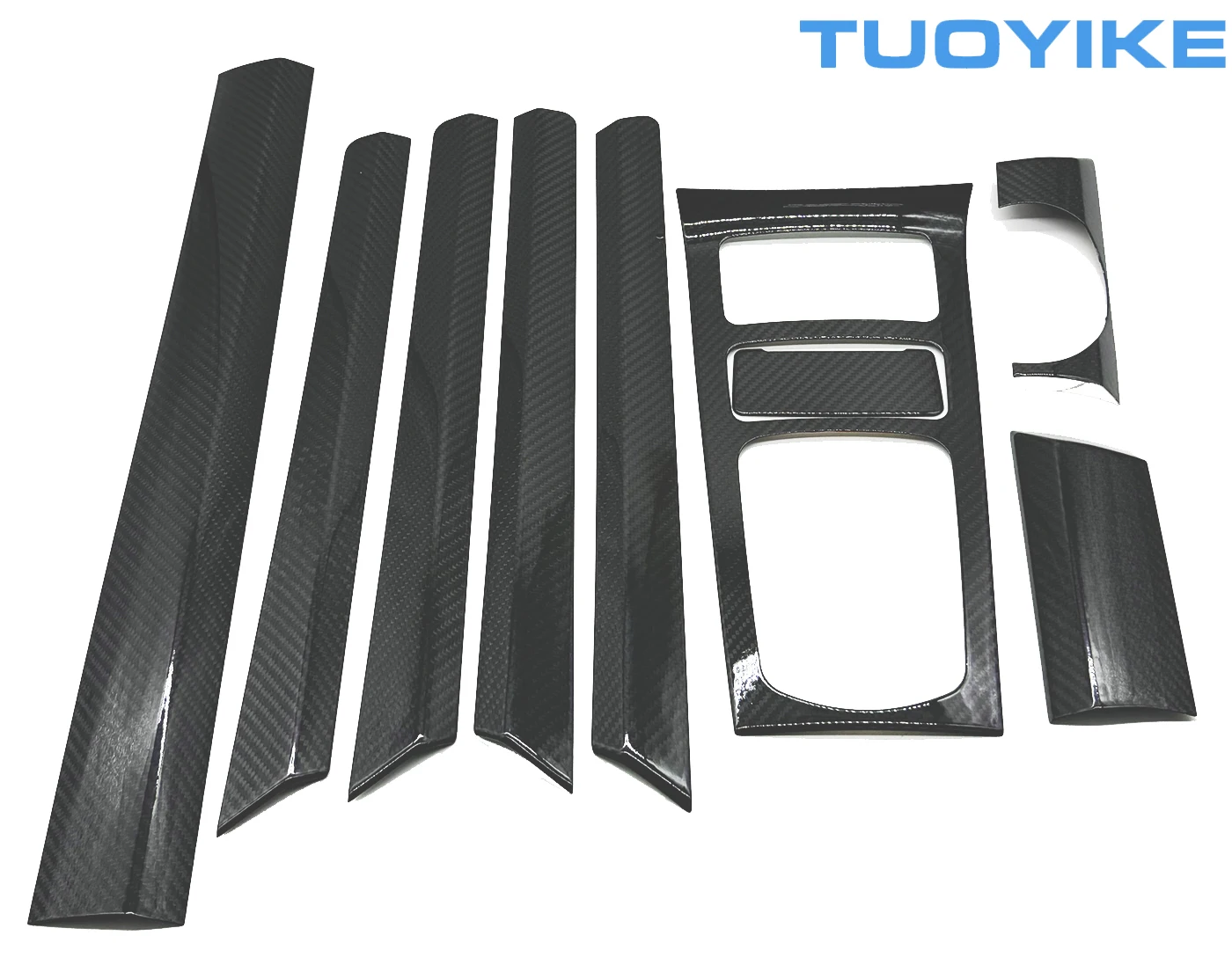 LHD Real Dry Carbon Fiber Dashboard Central Console Gear Shift Trim Interior Door Panel Cover For Porsche Cayenne 958 2011-2017
