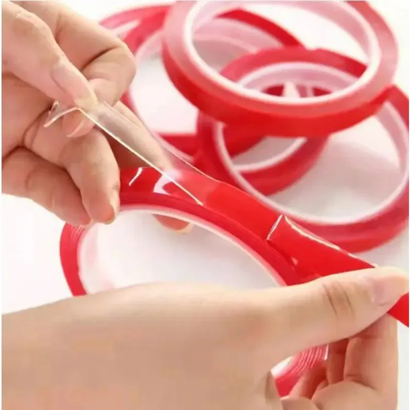 

1pcs 6mm 7mm 8mm 15mm Double Sided Adhesive Super Strong Transparent Acrylic Adhesive Tape Heavy Duty No Traces Tape Car Sticker