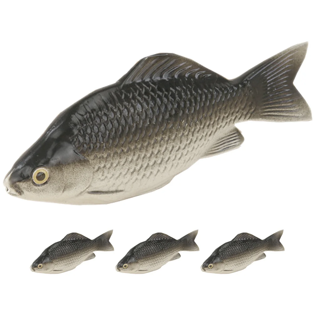 

4pcs Simulation Realistic Artificial Fish Recognition Black Fish For Aquarium Tank Decor Fake Animal Ornament