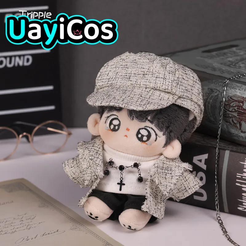 

10cm Doll Clothes Small Fragrant Wind Cool Guy Hat Coat Jacket Pants Costume Suit Stuffed Plushies Doll Accessories Anime Toy Ki