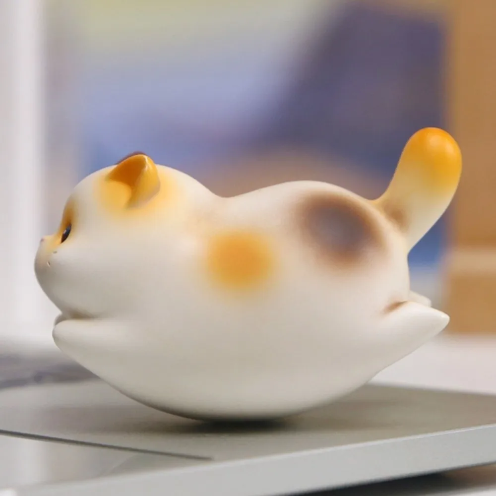 Creatieve Schudden Kat Swingende Pop Mollige Leuke Kat Hars Ornament Cartoon Mooie Kat Auto Decoraties Hars Ambachten