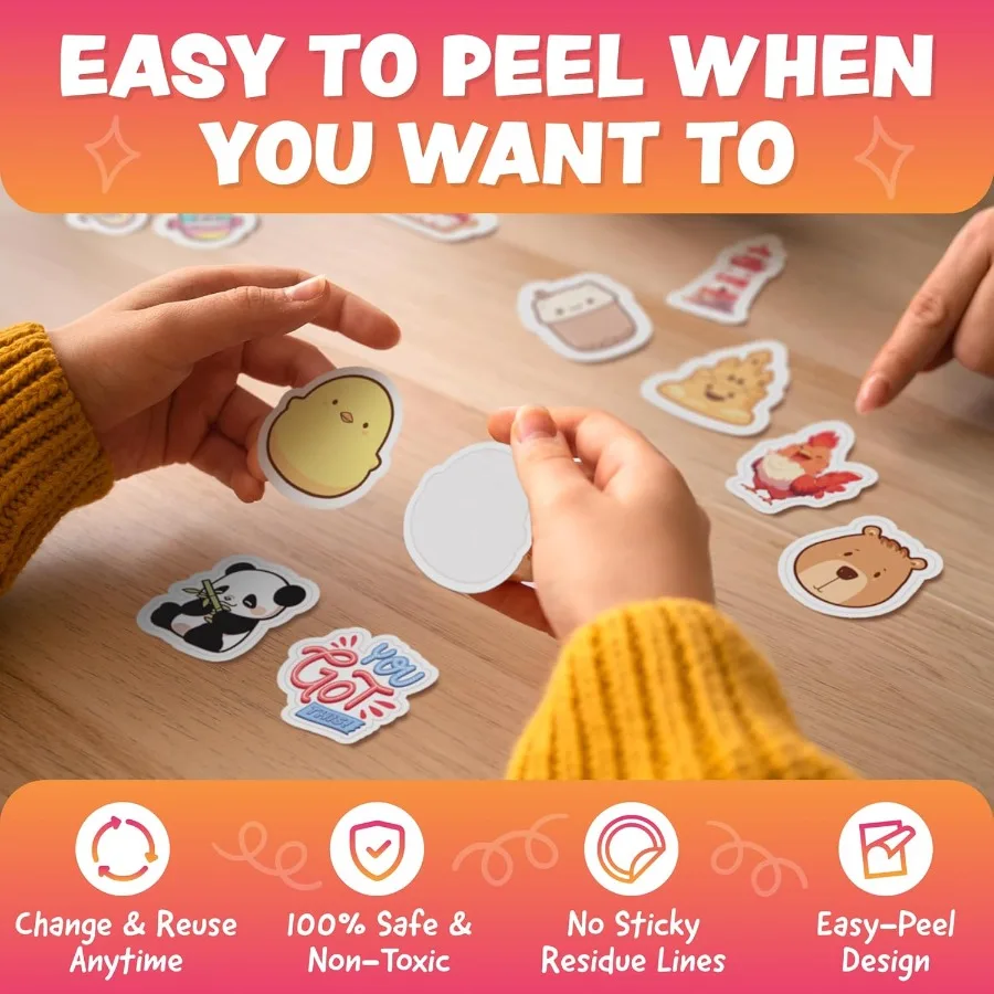 Cute Stickers for Kawaii Stickers for Water Bottle Teacher Rewards 324pc Easy Peel Bulk Pack for Teens Waterproof Vinyl Decals