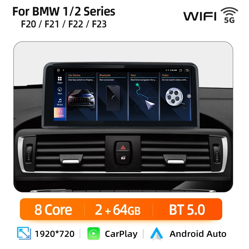 Junsun 1920*720 CarPlay Voor Apple Autoradio Multimedia Voor BMW 1 2 3 4 Serie F20 F21 F22 F30 F31 F32 F33 4G Wifi GPS Navigatie